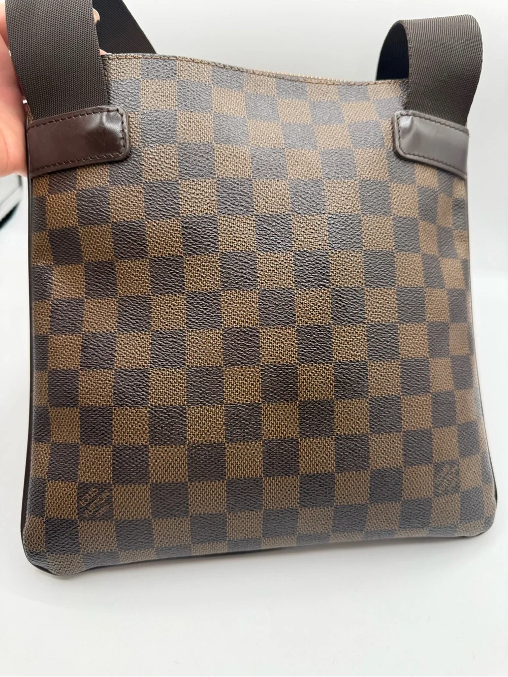 Louis Vuitton Damier Crossbody Shoulder Bag  Leather Melville Ebene